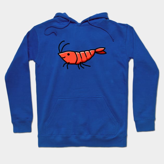 Cherry Shrimp Hoodie by littlemandyart